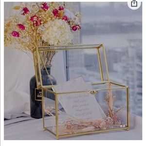 Glass wedding card box